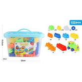 Cubeta de Bloques 122 Pcs Azul